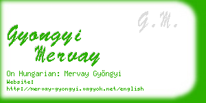 gyongyi mervay business card